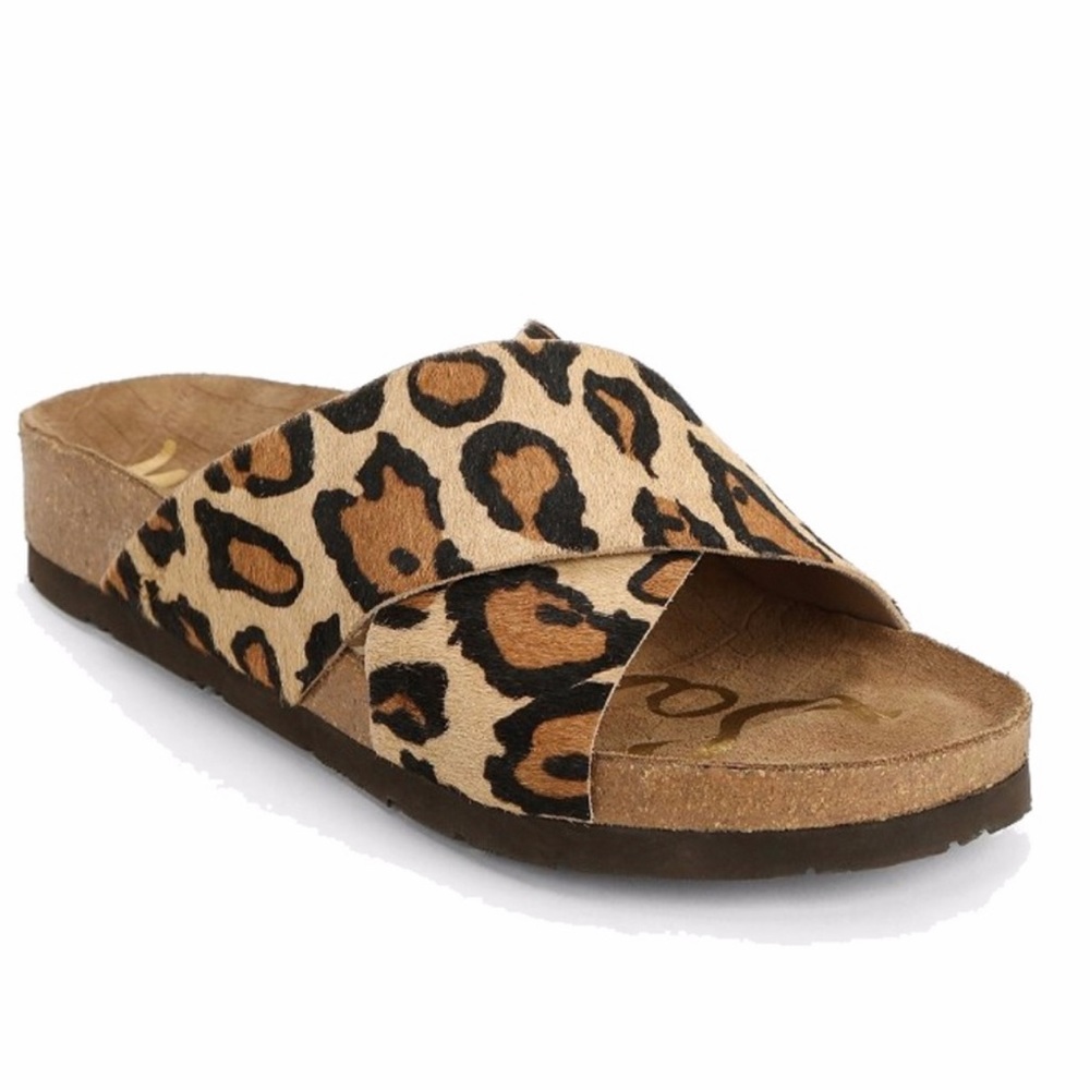 Sam Edelman Adora Leopard Slide Sandals Size 9M